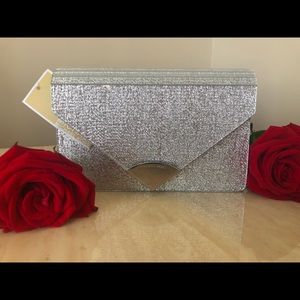 Michael Kors Silver Medium Envelope Clutch